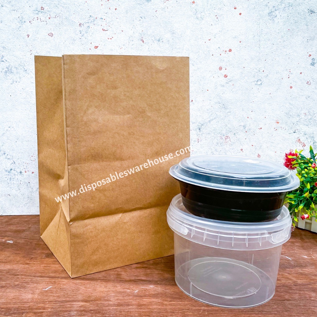 Medium Wide paper bag Without handle (select preferred color) - MWNH137