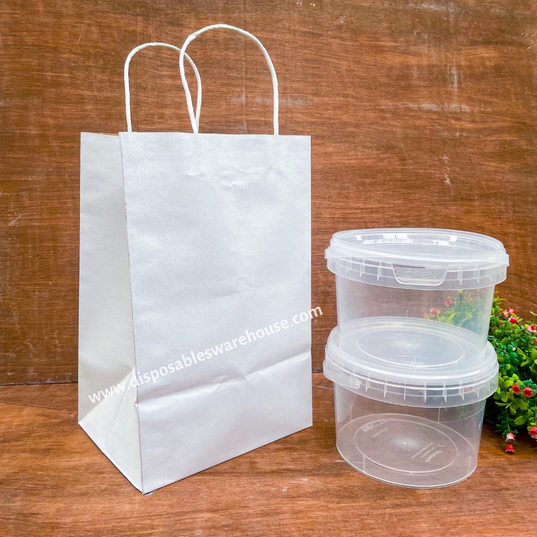 Wide medium paper bag with twisted handle (Select Preferred Color) - MWTH137
