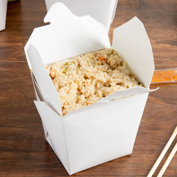 32oz White Chinese box - WCHN32