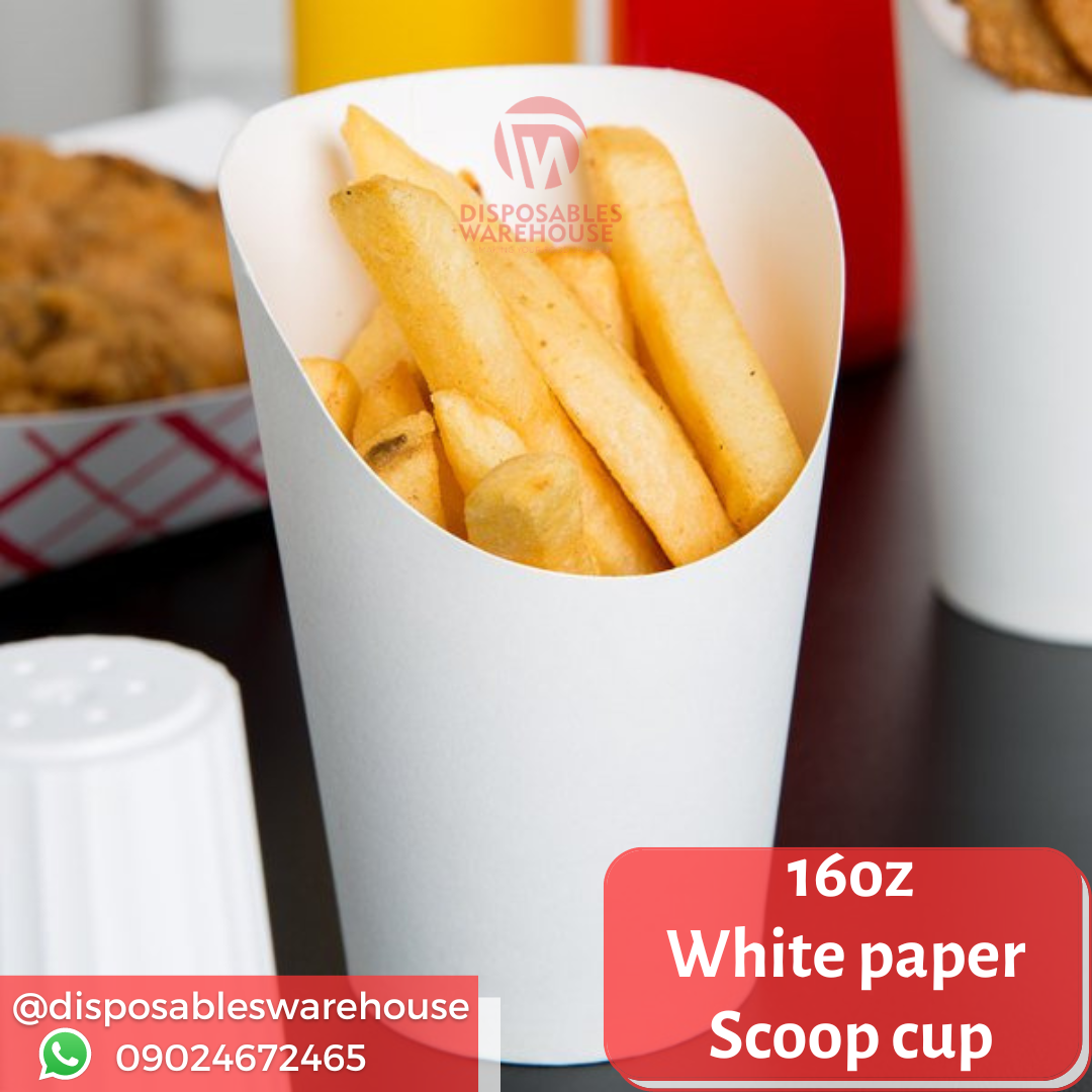 16OZ WHITE SCOOP CUP