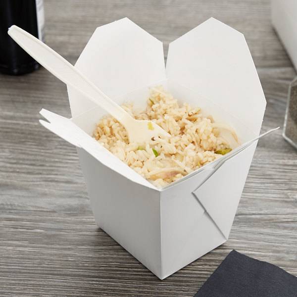 24oz white chinese box - WCHN24