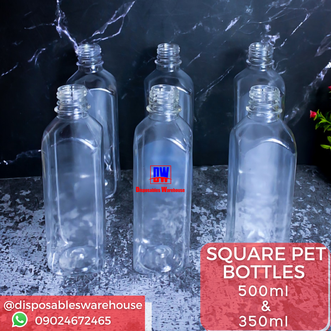 35CL SQUARE BOTTLES WITH CAP - SQRBT35