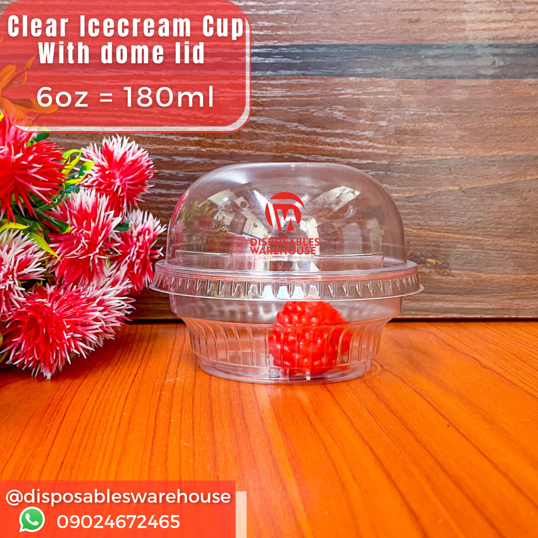 6oz CLEAR ICECREAM CUPS