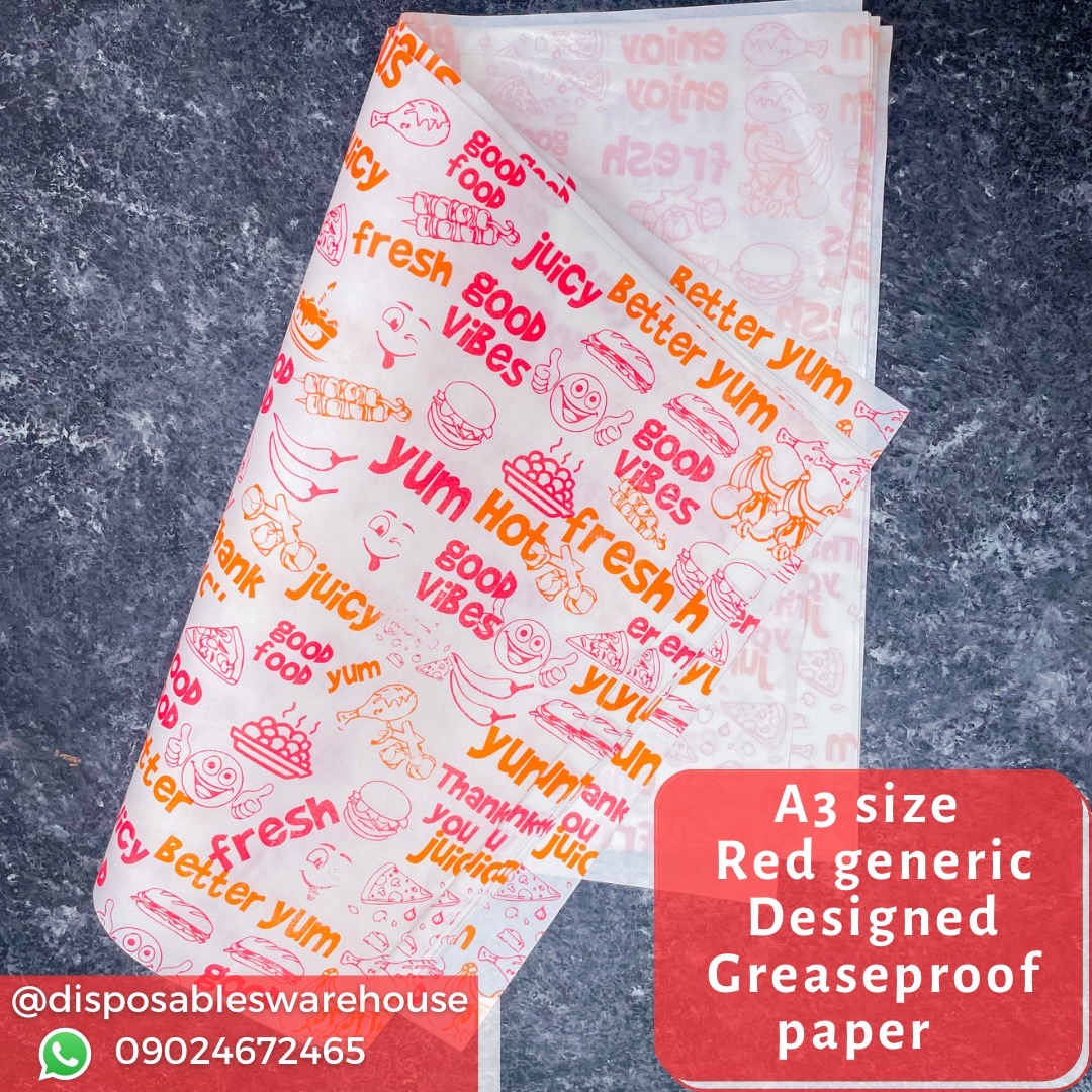 A3 size Colored Generic designed greaseproof paper - RGPP127