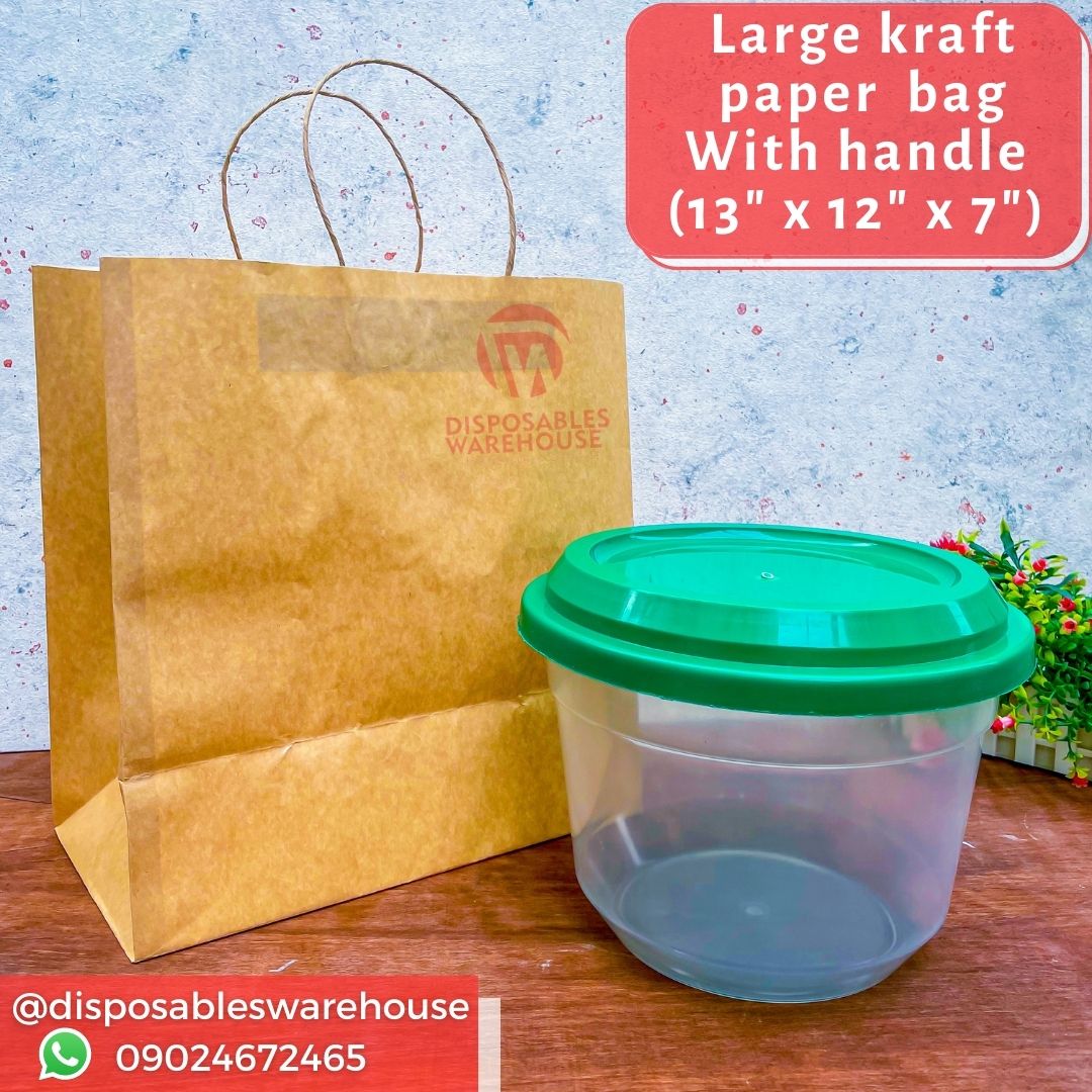 Large Kraft paper bag with twisted handle (Select Preferred Color) - LTH137