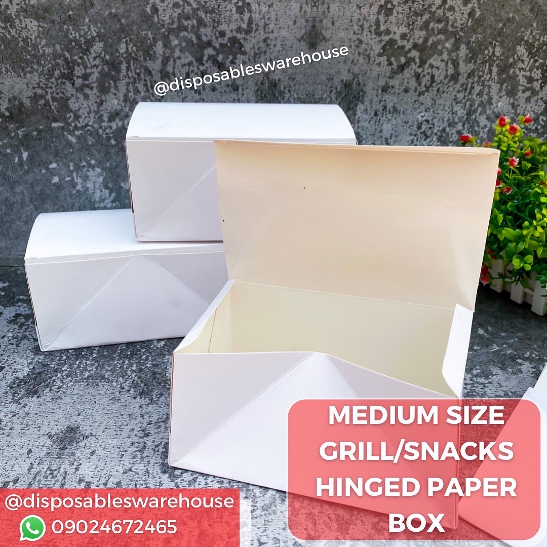 White grill paper box (25pcs/pack) - WGRL233