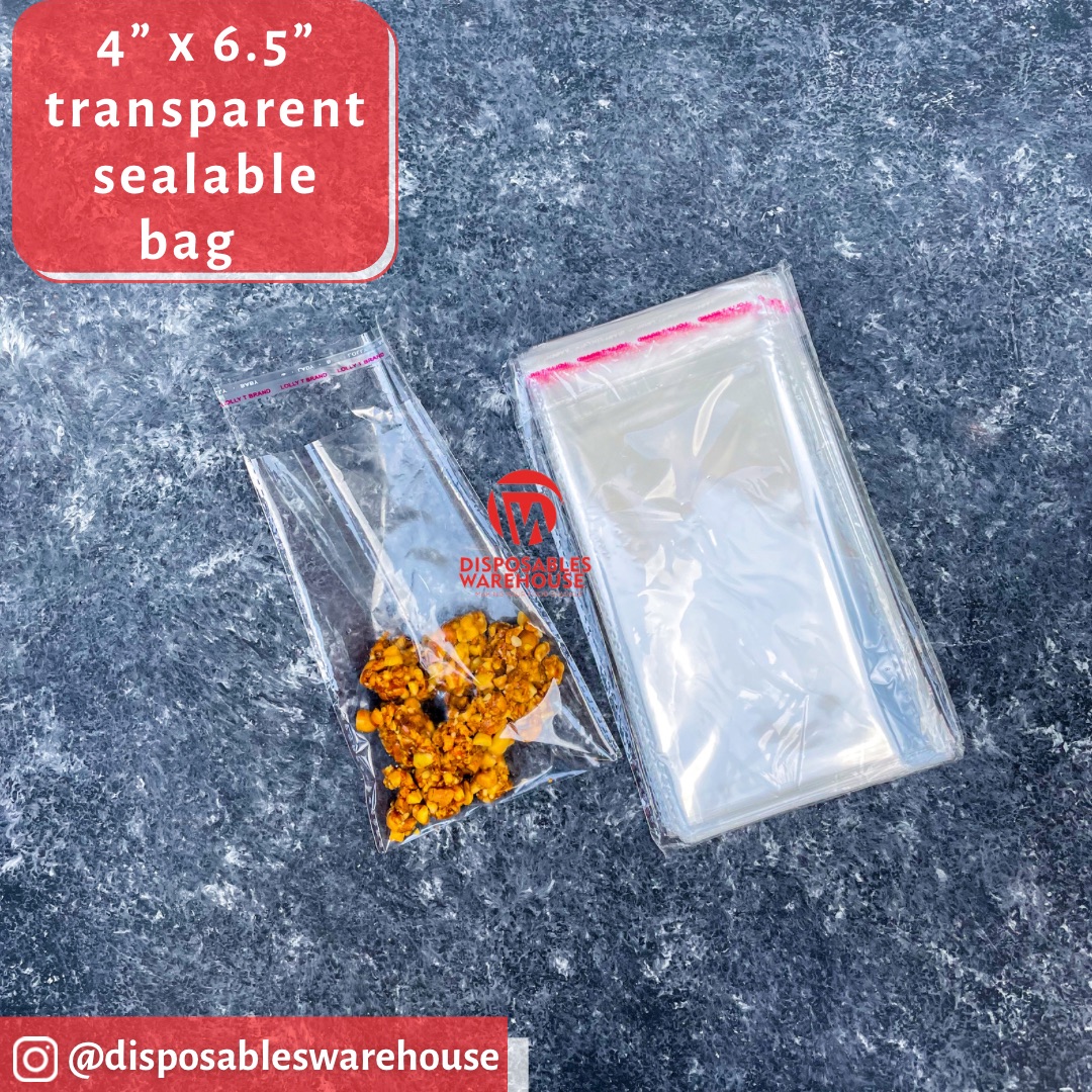 4" x 7"  transparent Sealable bag (100pcs/pack) - SADH47