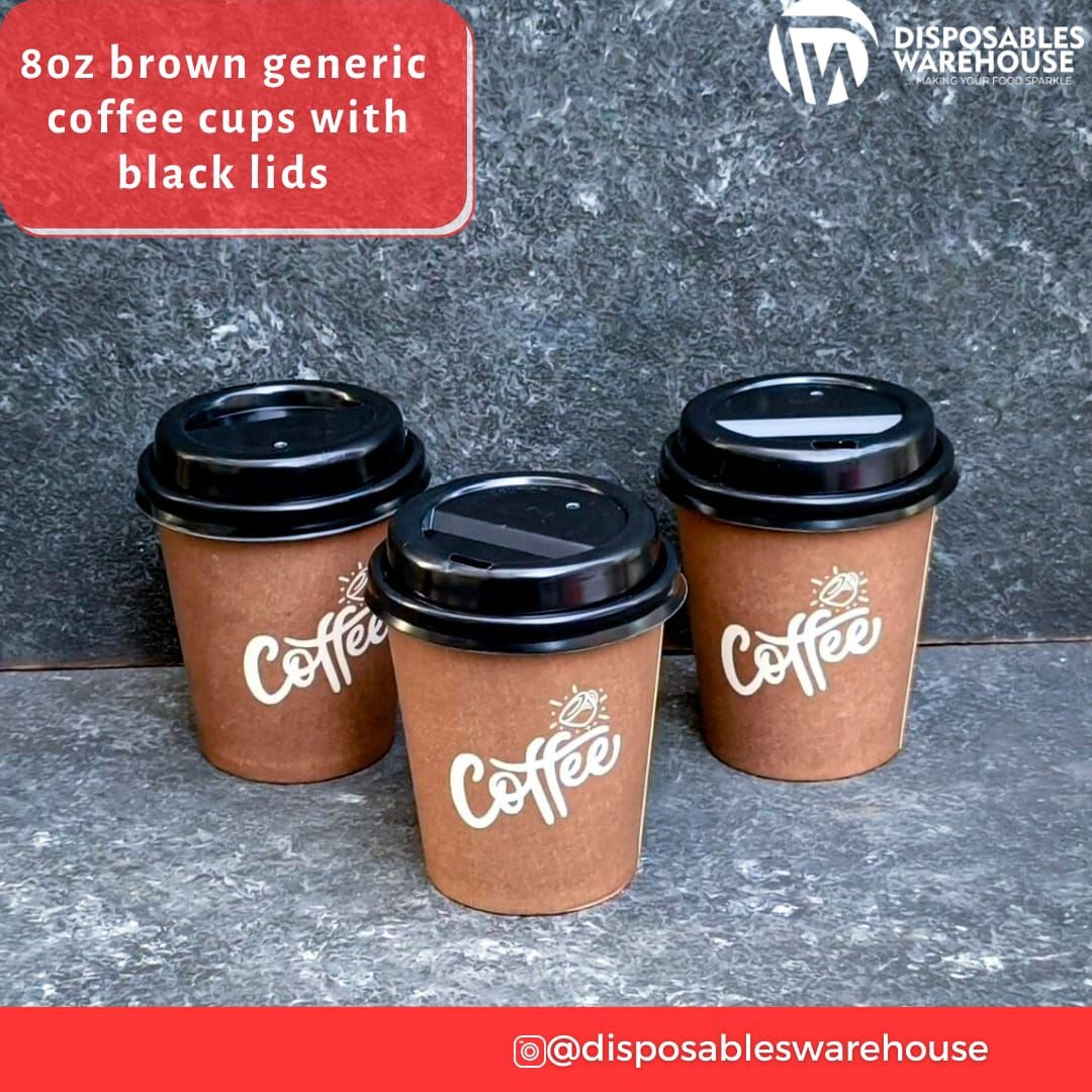 8OZ BROWN GENERIC COFFEE CUP